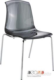 Sedie Acciaio Policarbonato Esterno Bar Cod 8035