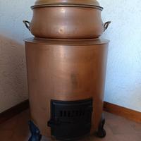 Caldaia lavatrice antica in rame