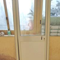 Porta in alluminio con ingresso cat mate