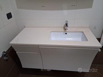 Mobile bagno sospeso 100 cm con specchiera