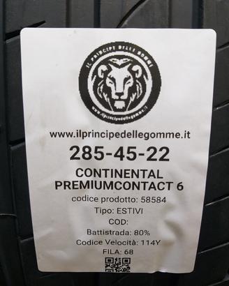 2 GOMME 285 45 22 CONTINENTAL A58584