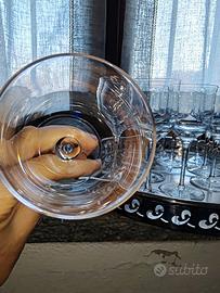 Set bicchieri di cristallo.