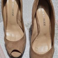 Sandalo Shoe Bizz n.38  tacco 12 scamosciate