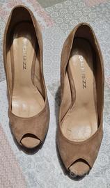 Sandalo Shoe Bizz n.38  tacco 12 scamosciate