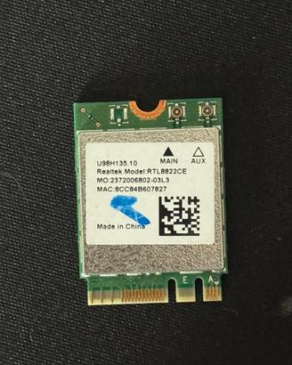 Scheda WiFi + Bluetooth Realtek RTL8822CE M.2 2230