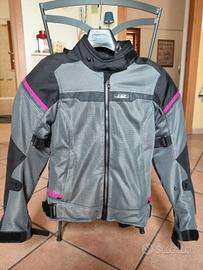 Giubbotto giacca moto LS2 riva lady black pink