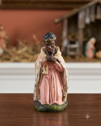Statuina Presepe Vintage Re Magio Baldassarre