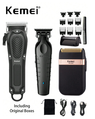 Set 3 Tagliacapelli Rasoi Elettrici Professionali