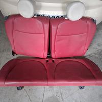 sedili fiat 500 pelle rossi