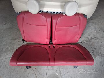 sedili fiat 500 pelle rossi