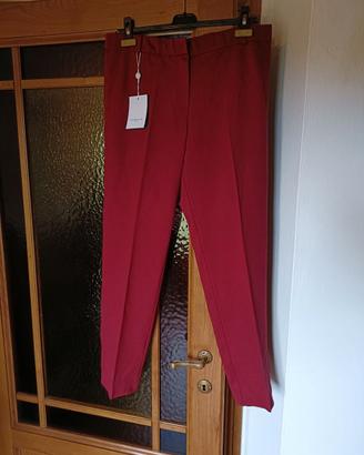 Pantaloni donna rosso vinaccia