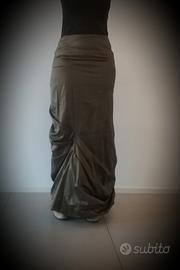 Gonna lunga in shantung di seta 