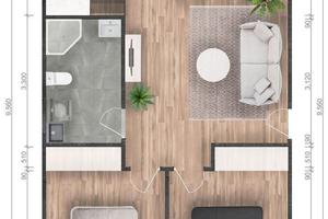 Trilocale con balcone e box auto