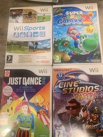 Lotto giochi WII con Super Mario e Just Dance