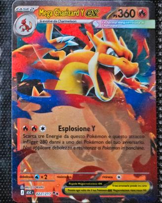 Carta Pokemon Mega Charizard Ex Rara Italiano