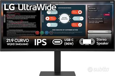 LG U650A Monitor UltraWide 34"  21:9 Curvo IPS 