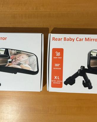 2 specchietti da poggiatesta auto per bambini