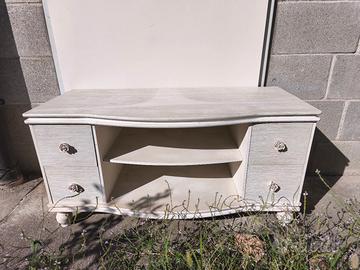 mobiletto shabby bianco 90x37x46,5h 