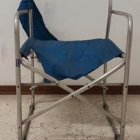 4 sedie pieghevoli in alluminio - da rifoderare
