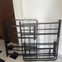 2 reti letto singole pieghevoli 190x80x35cm