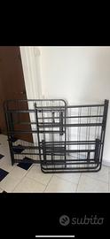 2 reti letto singole pieghevoli 190x80x35cm
