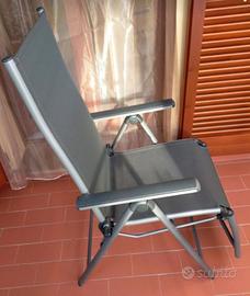 Sedia reclinabile prendisole con braccioli