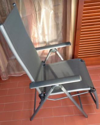 Sedia reclinabile prendisole con braccioli