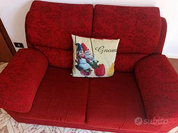divano 2 posti rosso/bordeaux 