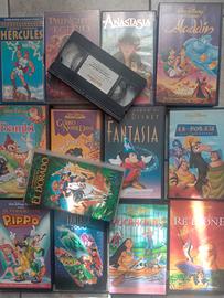 13 Videocassette Disney cartoni animati