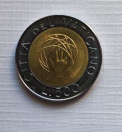 Moneta 500 lire Vaticano 1983