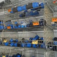 Contenitore metallici a bocca di lupo, cesta