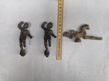 3x Antico Fregio in Ottone per Testata Letto Mobil