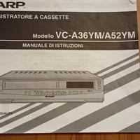 Telecomando+libretto istr. videoregistratore Sharp