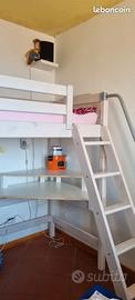 Cameretta Flexa struttura+3 materassi+ lampada