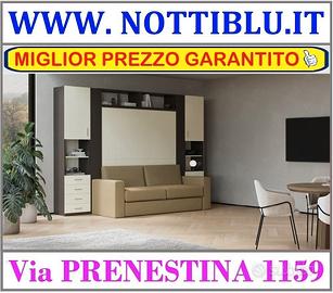 Letto a Scomparsa SINCRO 2piazze MATERASSO OMAGGIO