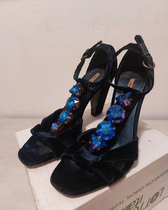 Scarpe con tacco Donna Miu Miu Vellutto Cristalli 