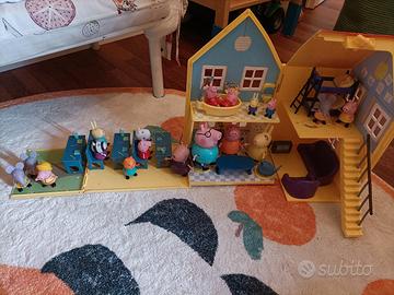 Grande casa Peppa Pig più scuola  e personaggi