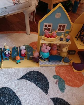 Grande casa Peppa Pig più scuola  e personaggi