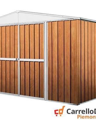 Casetta per esterno in lamiera 360x175 fin legno