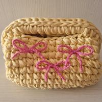 Clutch bag in cotone