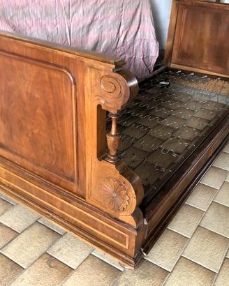 Letto antico a barca luigi filippo