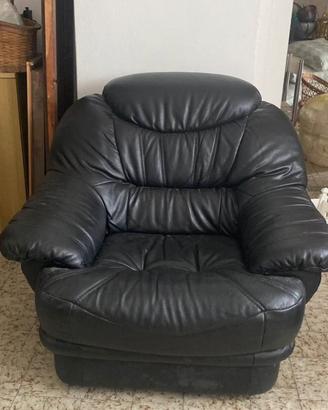 poltrona in pelle anni ‘80