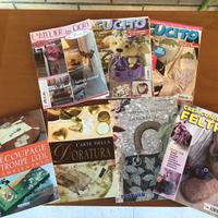 Lotto riviste e libri  di tecniche decorative