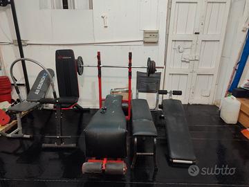 Lotto palestra completa  Home Gym: panca, pesi,ecc