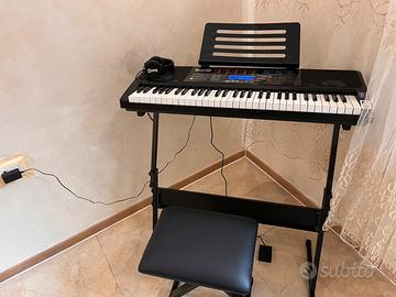 tastiera pianoforte 61 tasti con accesori nuova