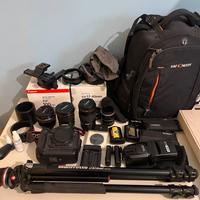 Canon 1dc + 100mm L + 50mm L + 17-40 L, manfrotto