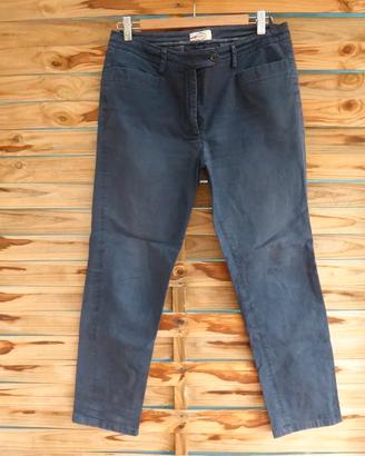 prada pantalone donna trouser navy milano sail vel