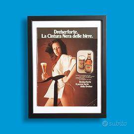 Pubblicità originale poster vintage birra Dreher