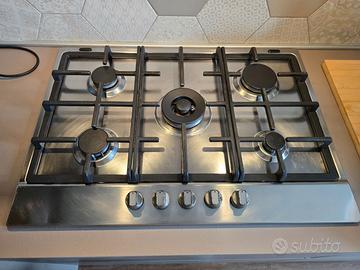 Piano cottura gas 5 fuochi
