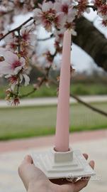 Porta candela in ceramica artigianale